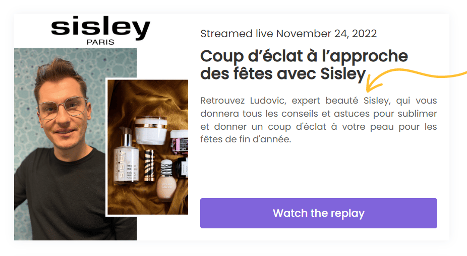 sisley - marionnaud - beauty expert - live shopping